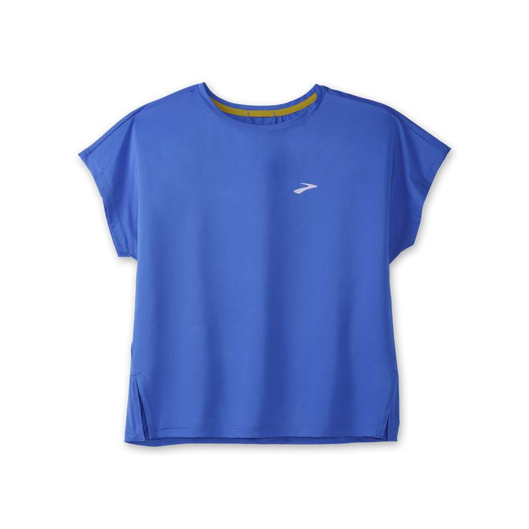 Brooks Sprint Free Breathable Women's Short Sleeve Running Shirt - Bluetiful (23680-XEYF)